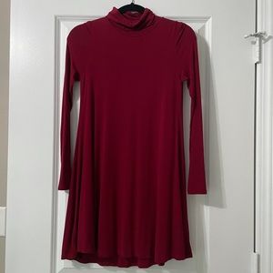 Long sleeve Turtle Neck Mini Dress